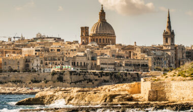 Peisaj din La Valetta, Malta.