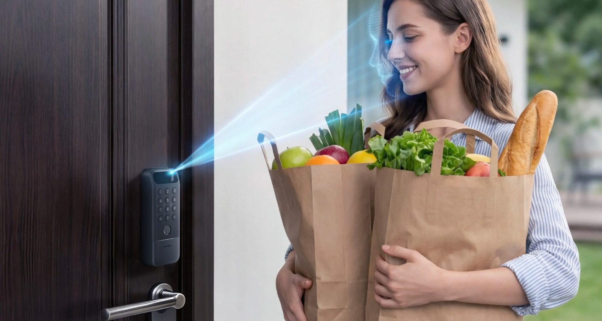 SwitchBot Lock Vision îți descuie ușa de la intrare prin recunoaștere facială 3D