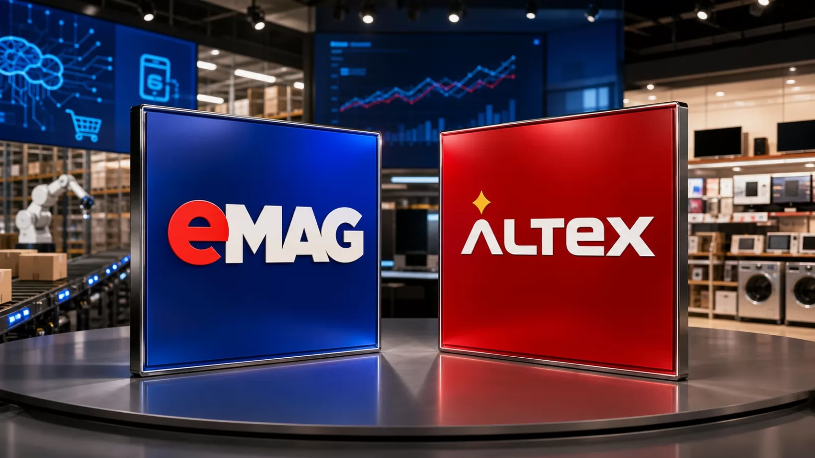 eMAG bagă bani în AI, fintech și logistică, Altex cumpără magazine - cei doi retaileri s-au împărțit în două tabere distincte