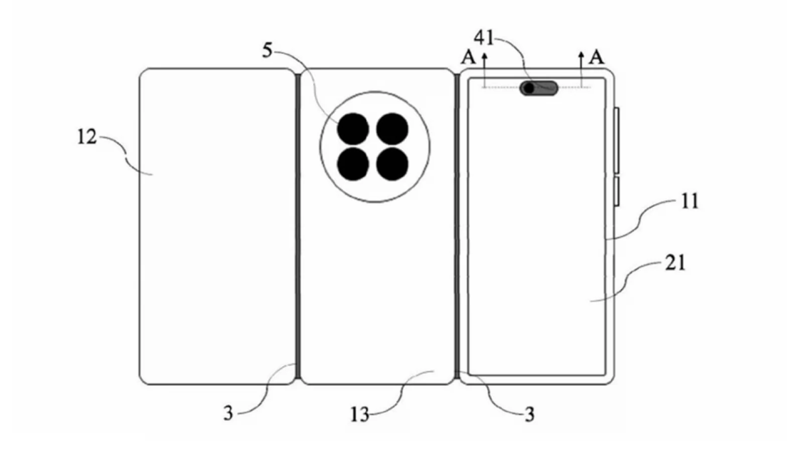 Huawei Mate XT 2 primeşte prima imagine: un brevet care îl prezintă în forma literei "U"