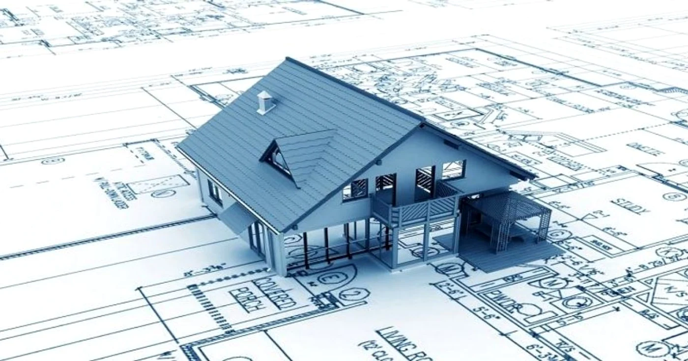 Macheta unei case peste planul cadastral