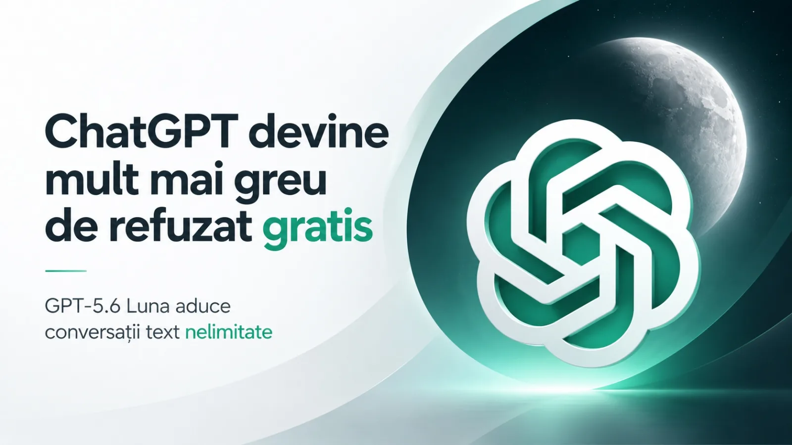 ChatGPT devine mult mai greu de refuzat gratis: GPT-5.6 Luna aduce conversații text nelimitate