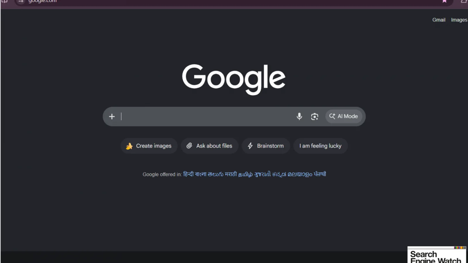 Google testează homepage-ul fără butonul „Google Search”