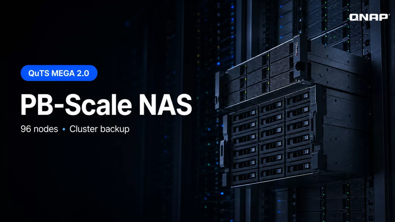 QNAP QuTS MEGA 2.0 pregătește NAS-ul pentru petabytes: până la 96 de noduri și backup între clustere
