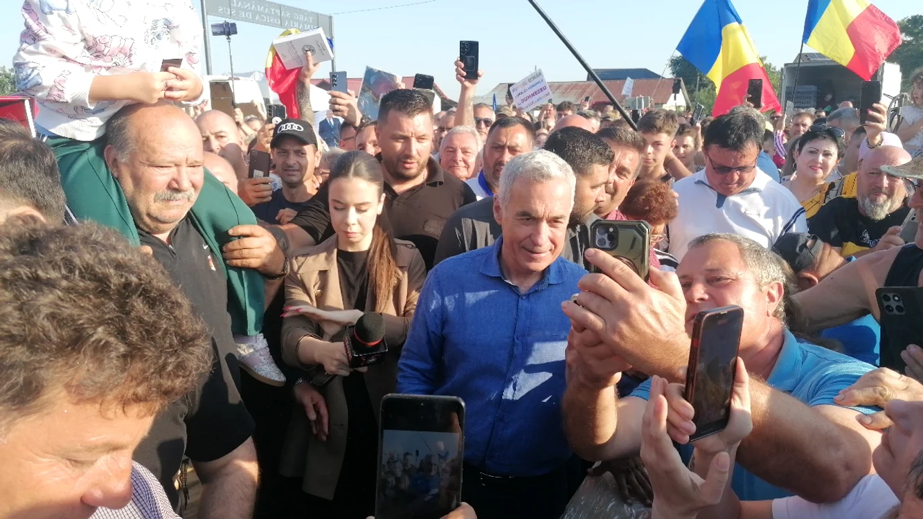 Călin Georgescu, baie de mulțime 