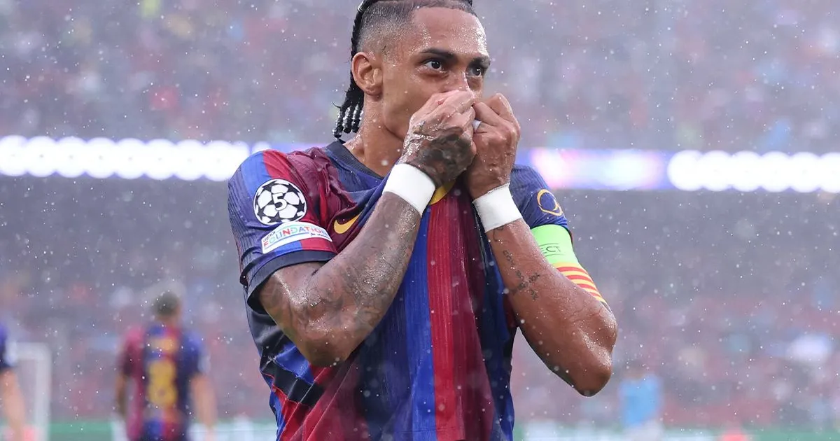 Raphinha a intrat în istorie. FOTO. Brazilianul a bifat o performanță incredibilă la debutul Barcelonei în Liga Campionilor