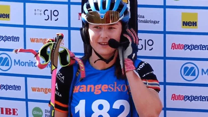 Ella Halvarsson tar SM-guld i rullskidskytte