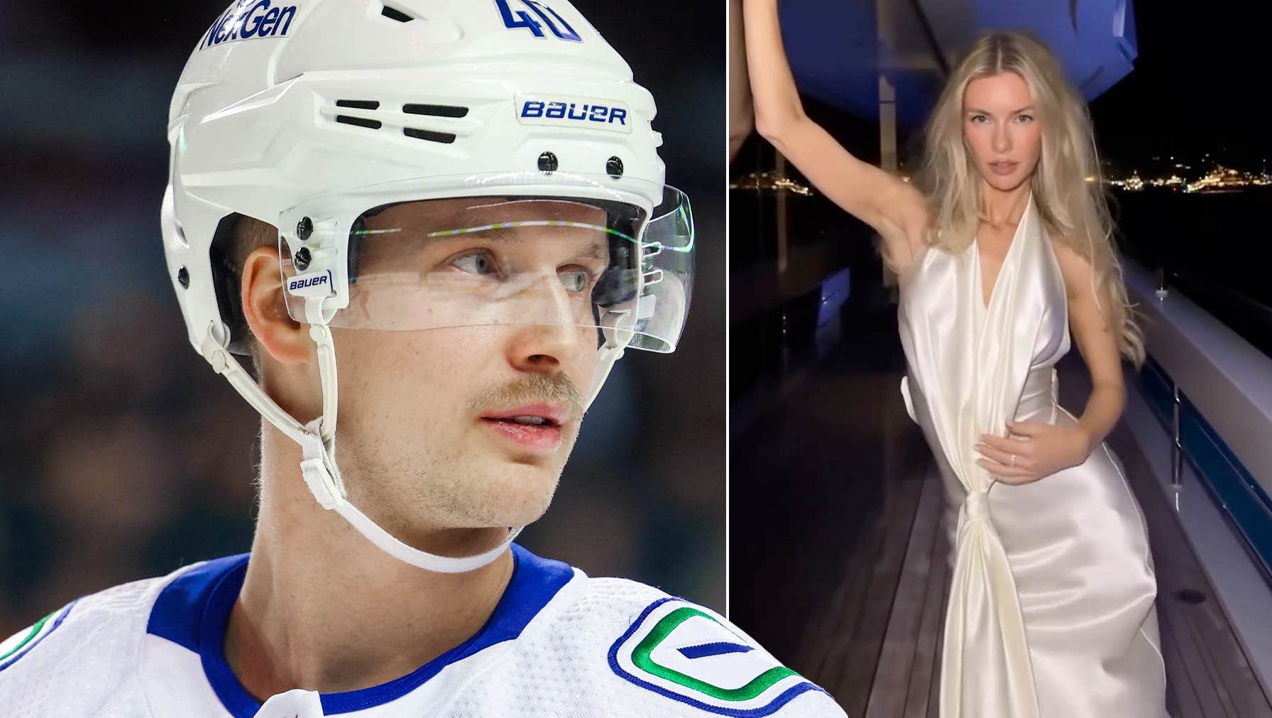 Elias Pettersson har gift sig i hemlighet med kärleken Katelyn Byrd