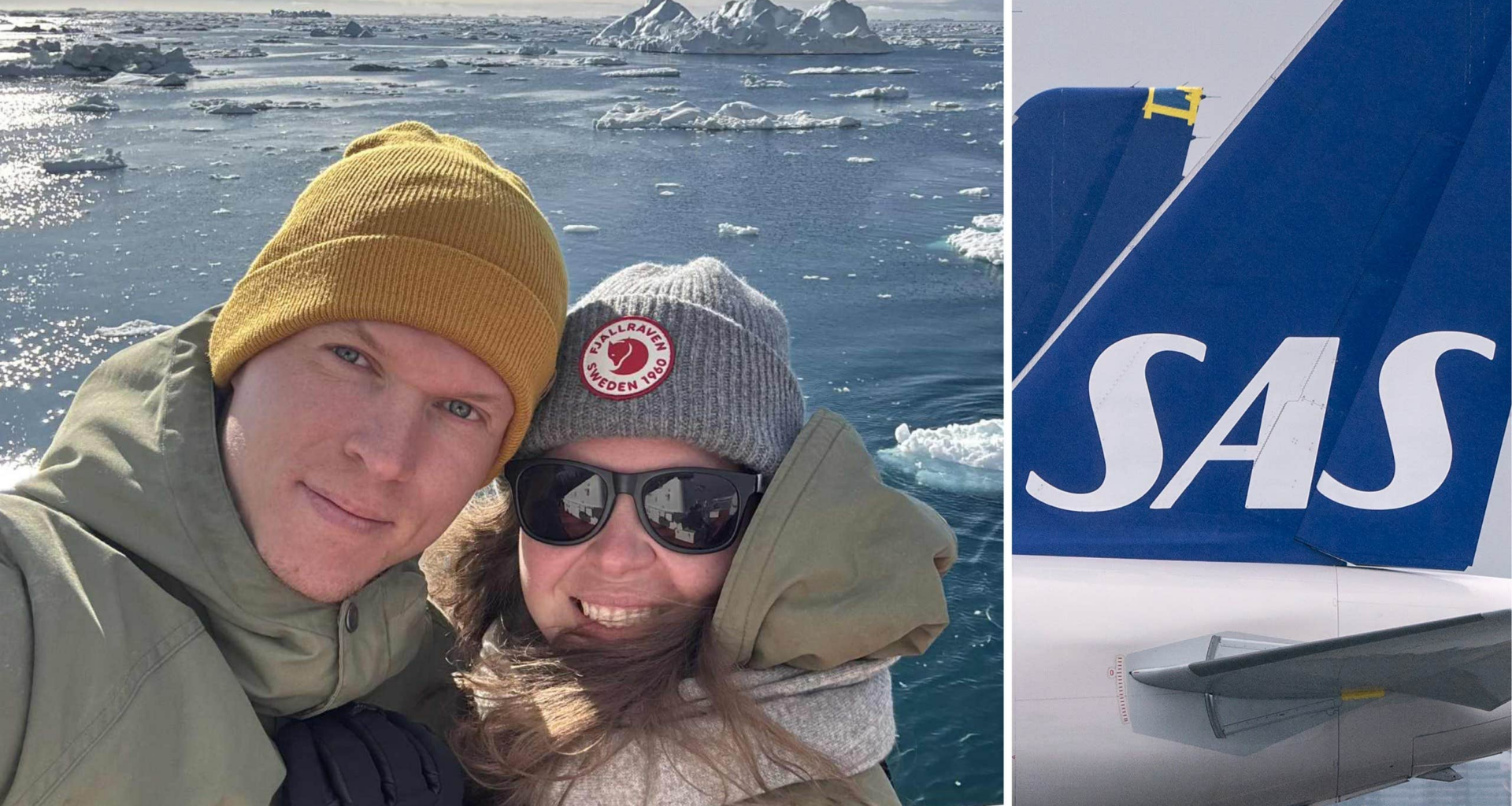 Jakub och Iva strandade på Grönland – flyg till Stockholm inställt
