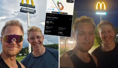 Oskar och Robins galna bedrift:
Maraton runt McDonald's