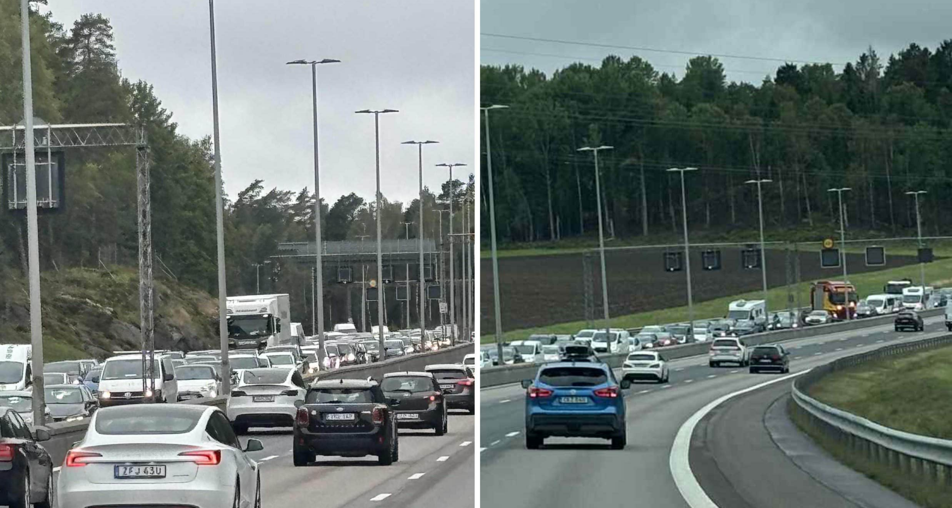 Jätteköer på E4 efter krock | Sverige