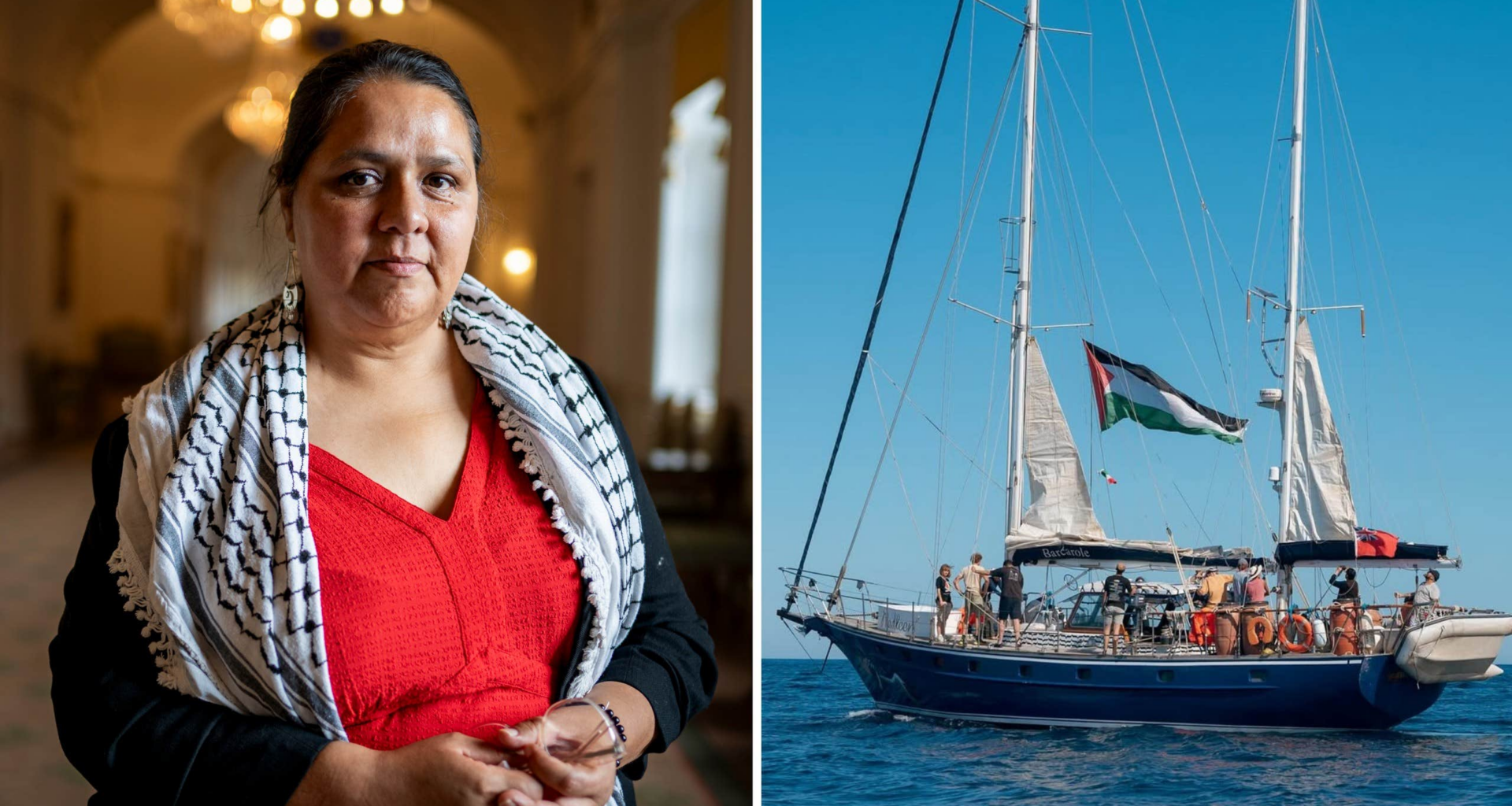 Delgado Varas seglar till Gaza i sällskap med Greta Thunberg