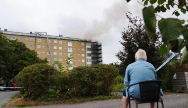 Risk för takras efter brand i Göteborg
