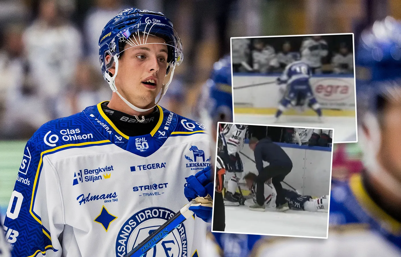 Matchstraff för Leksand och Anton Johansson efter otäcka smällen