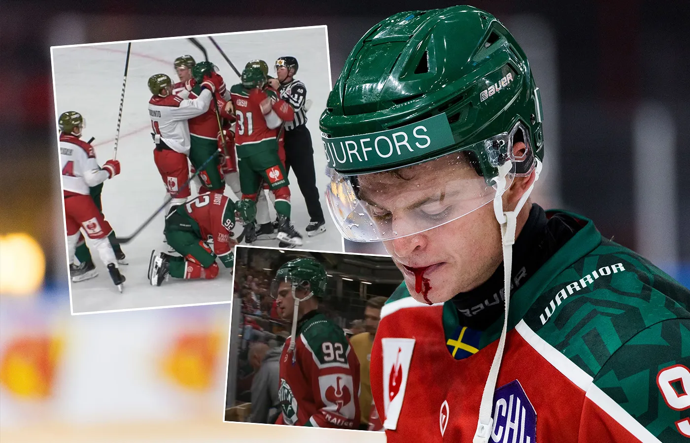 Blodiga bilder på Cederqvist i CHL: "Ruggig femma - avstängning"