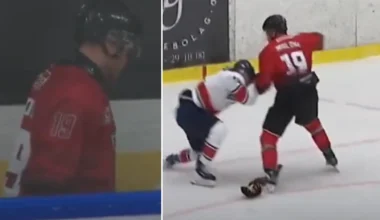 Här kastar Örebro-värvningen, Sean Malone, handskarna