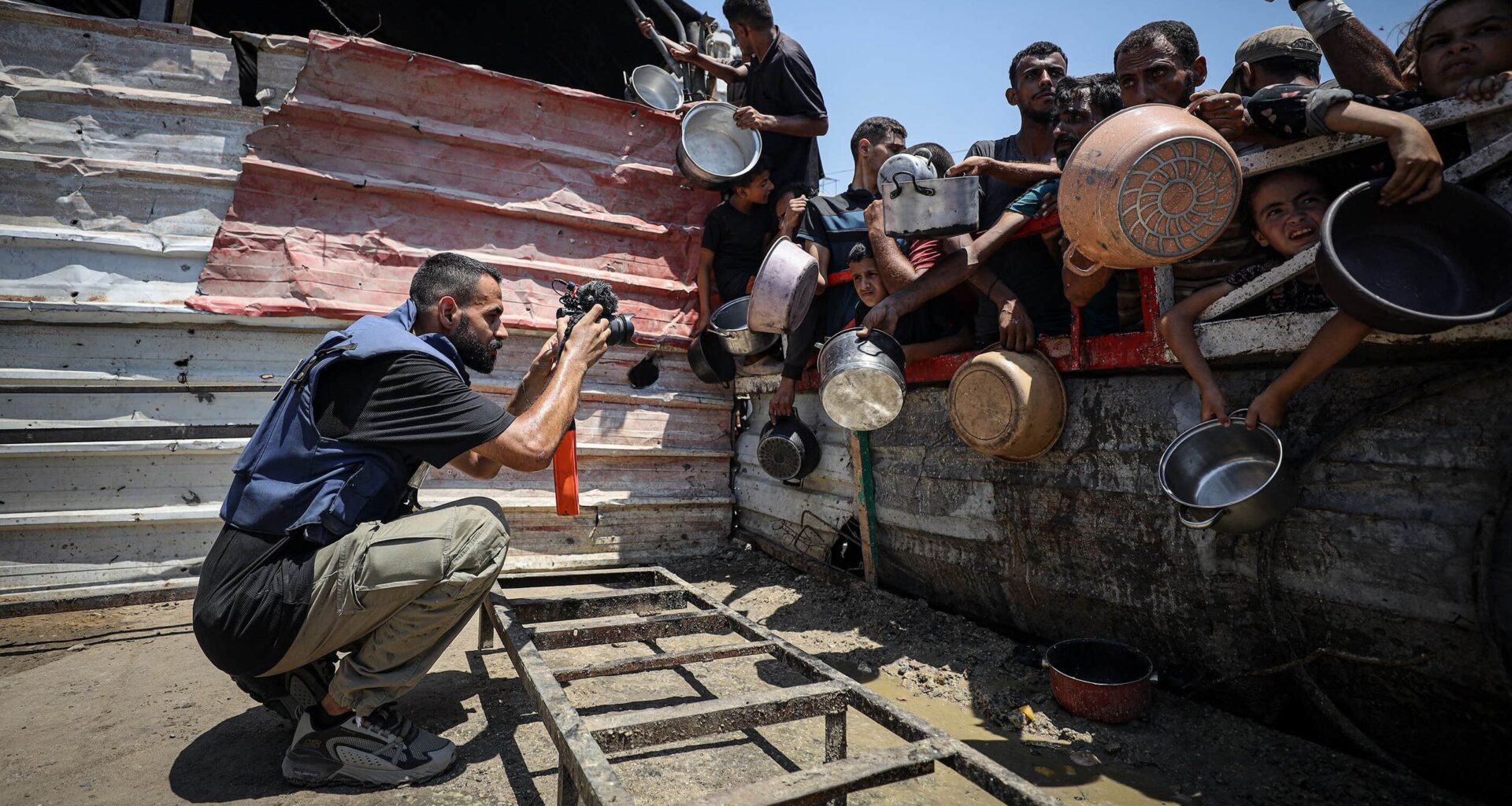 Bilder från Gaza kritiseras för att vara iscensatta