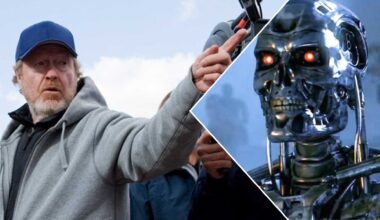 Ridley Scott pekar på en Terminator.