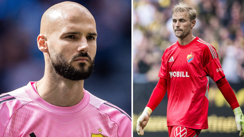 Bildmontage: Djurgårdens målvakter Filip Manojlović och Jacob Rinne.