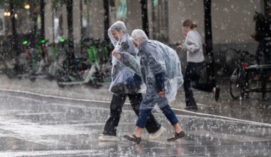 Regnkaos i Jönköping – flera larm om översvämningar