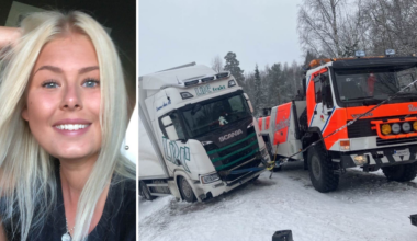 Julia Blad fann sambon Tobias när han bärgade hennes lastbil