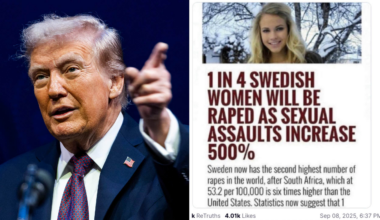 Trumps nya smutskastning
mot Sverige