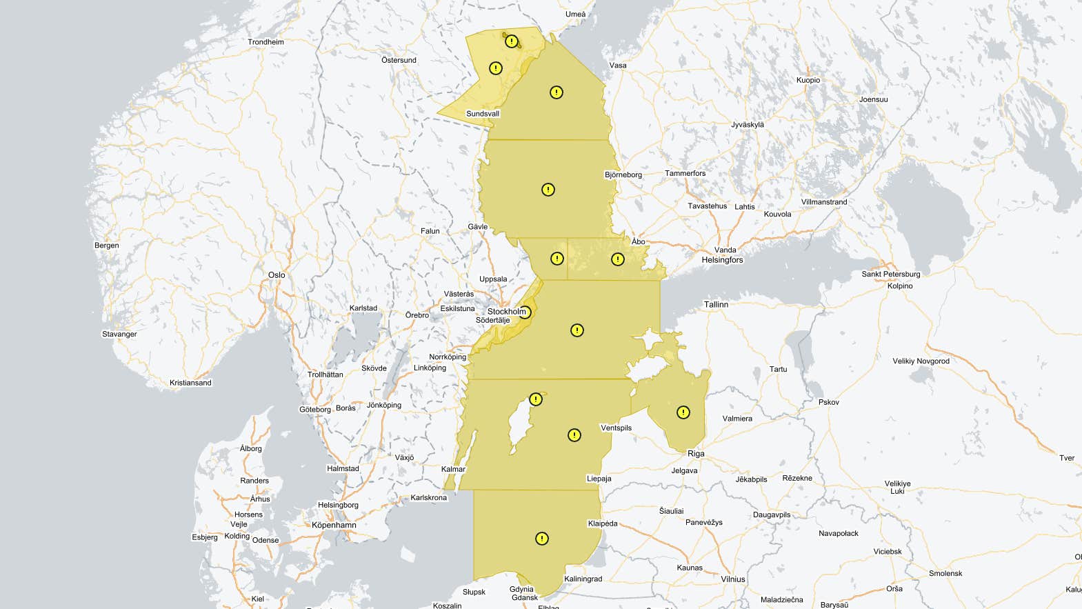 SMHI varnar för blåst och regn i Sörmland och Gotland