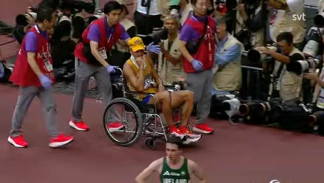 Perseus Karlström missar medalj på 35 km gång på VM i Tokyo