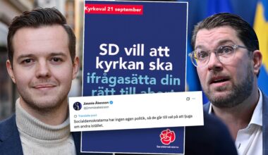 Ordbråket om abort mellan S och SD inför kyrkovalet