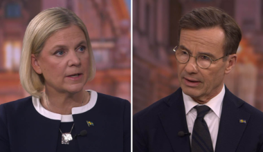 Kristersson och Andersson debatterar i ”Aktuellt”