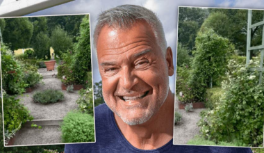 Ernst Kirchsteiger visar upp privata trädgården