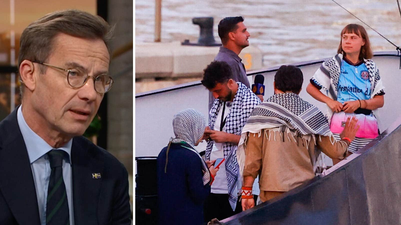 Kristersson om Thunbergs konvoj mot Gaza: Farligt | Sverige