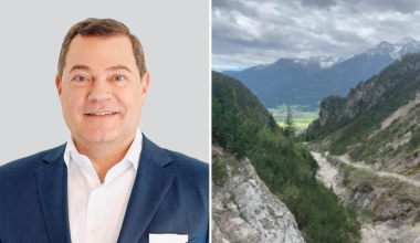 Bankchefen föll 50
meter mot sin död