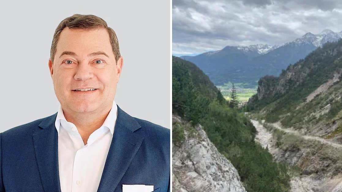 Bankchefen föll 50
meter mot sin död