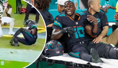 Tyreek Hill skadad – benet hänger i onaturlig vinkel | Nfl