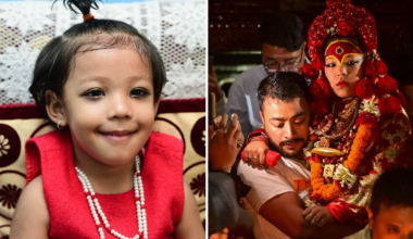 Tvååriga flickan
utses till gudinna