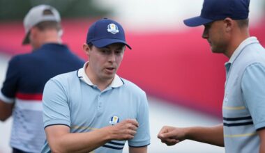 Europa tar ledningen i Ryder Cup efter stark start av Åberg