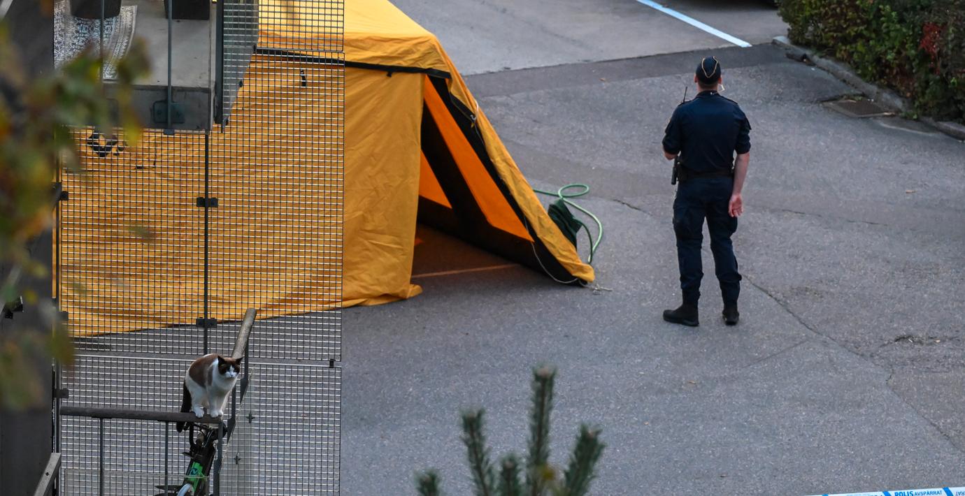 Offren sköts från baksätet i bilen