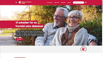 skärmdump av hemsidan diabeteswellness.no.