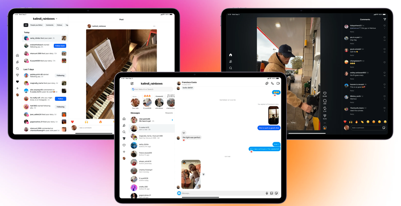 Instagram släpper app för Ipad – öppnar i Reels