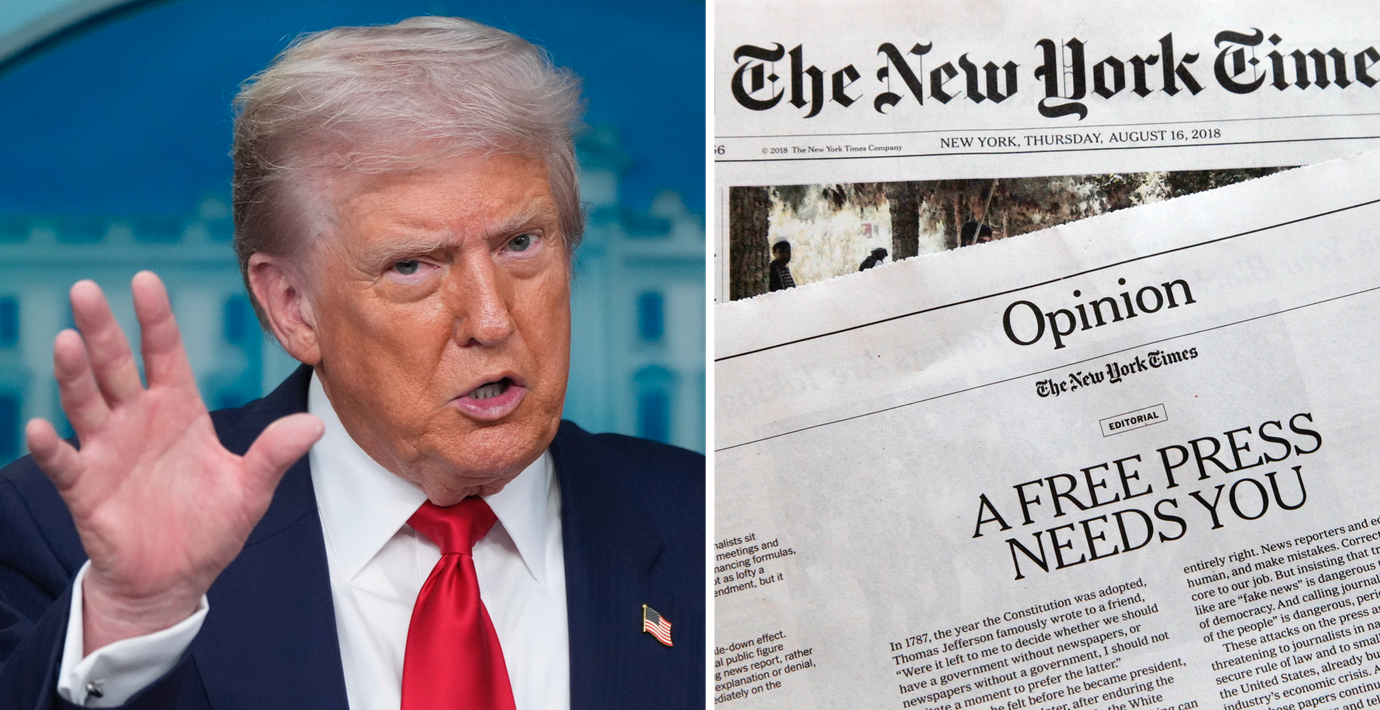 Trump stämmer New York Times på 15 miljarder dollar