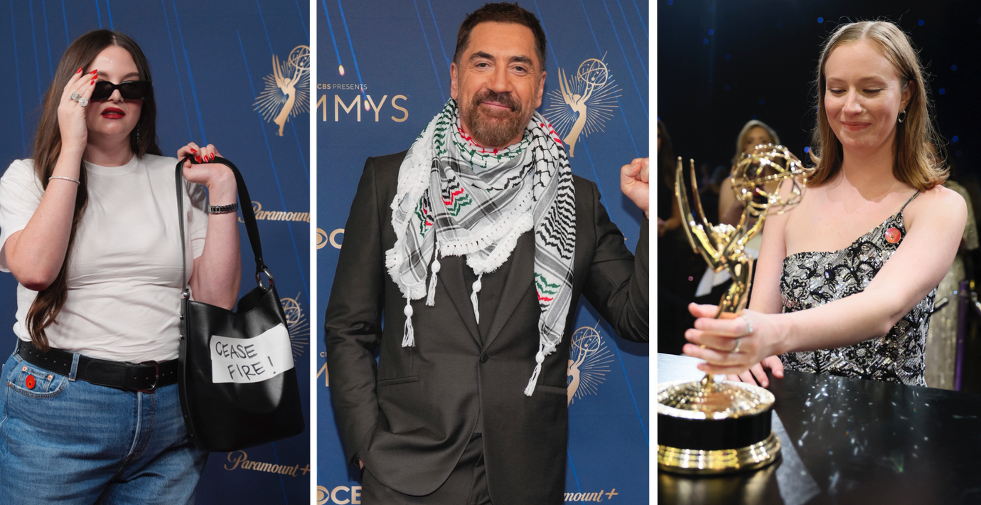 Emmystjärnor protesterade mot Israels krigföring