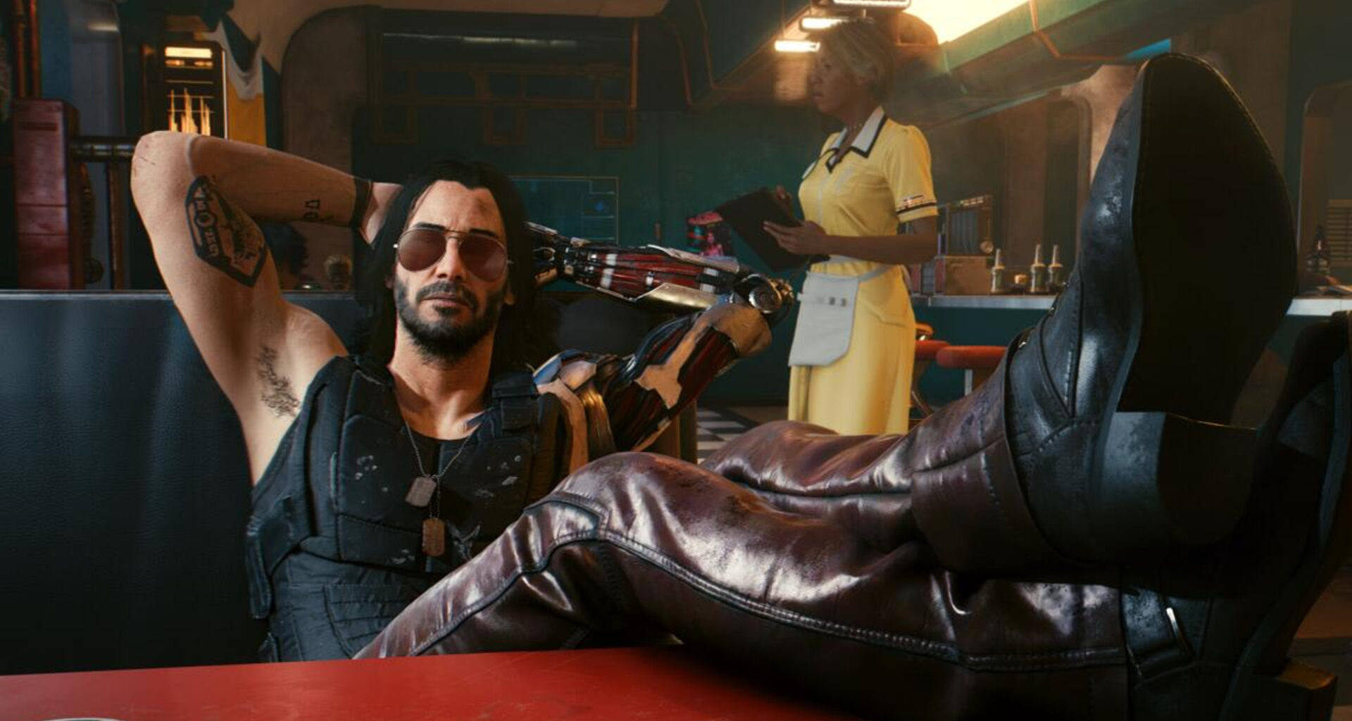 Keanu Reeves som Johnny Silverhand i "Cyberpunk 2077".