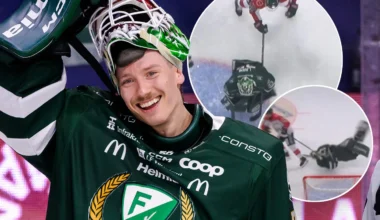 Märkliga bilderna på FBK-målvakten: "Filmning"