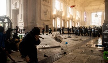 Gazaprotester skapar kaos i flera italienska städer