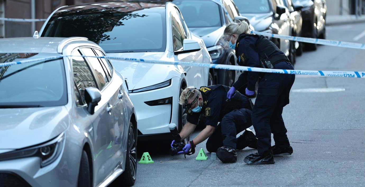 Skjutning mot skivbolag i Stockholm