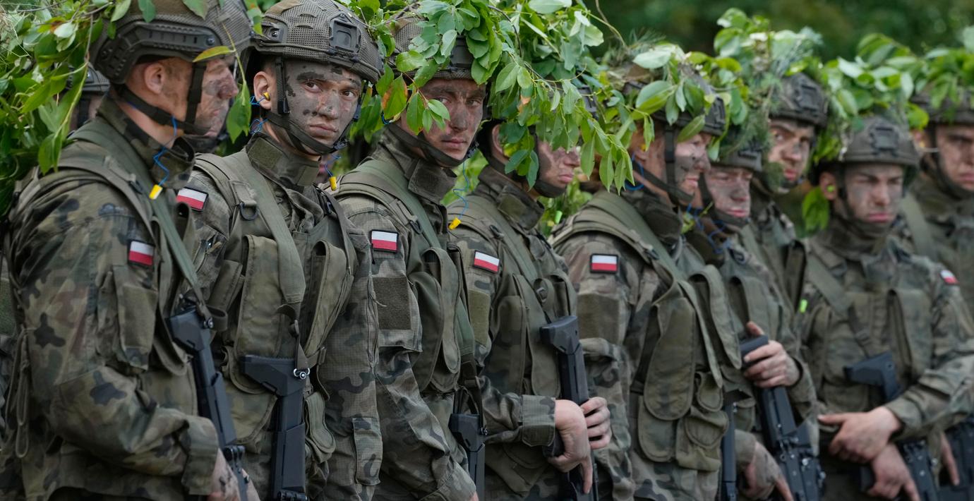 Tusentals polacker flockas till militärutbildning