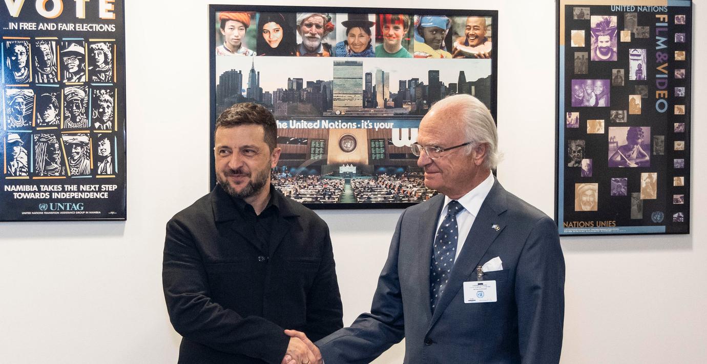 Kungen träffade Zelenskyj: ”Avgörande att stödet fortsätter”
