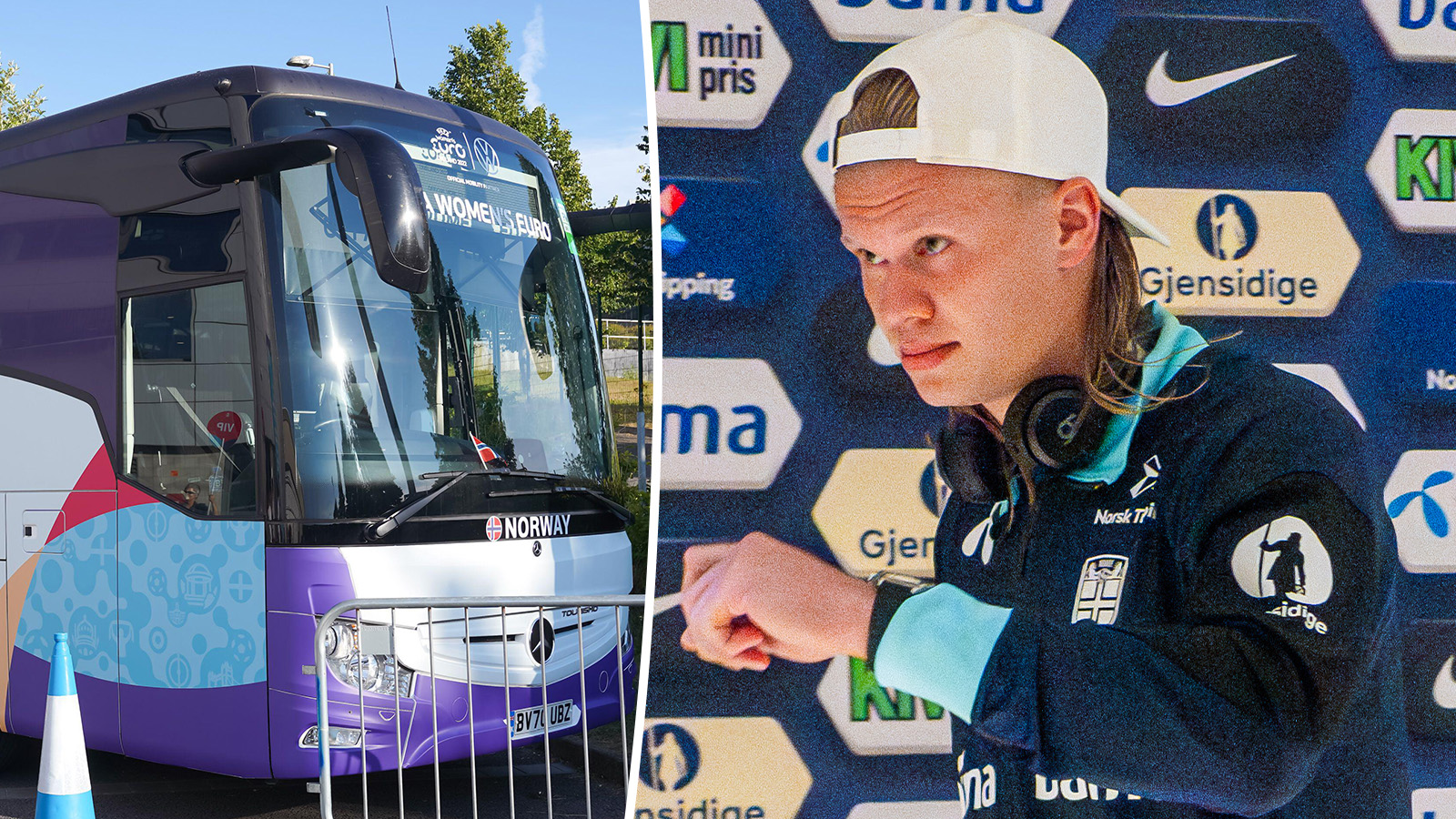 Erling Haaland träffades av baklucka – tvingades sy