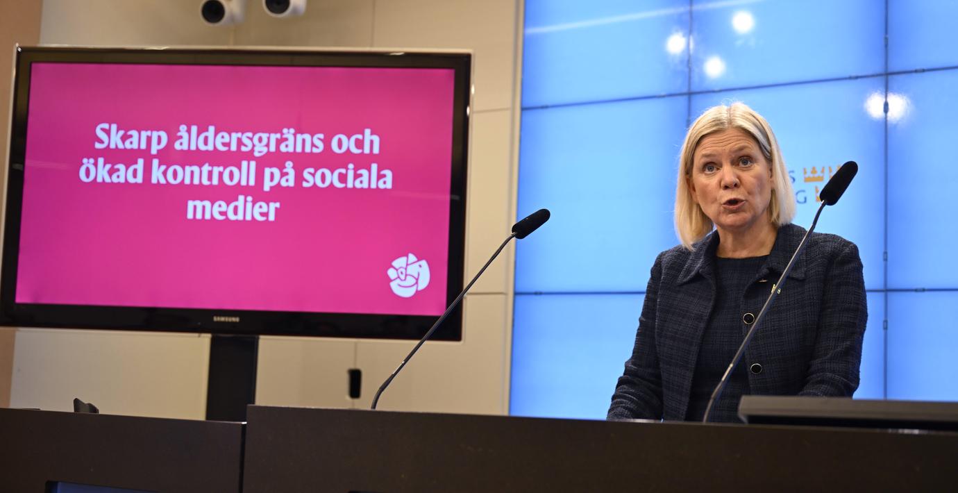 S vill införa 15-årsgräns och id-krav för sociala medier